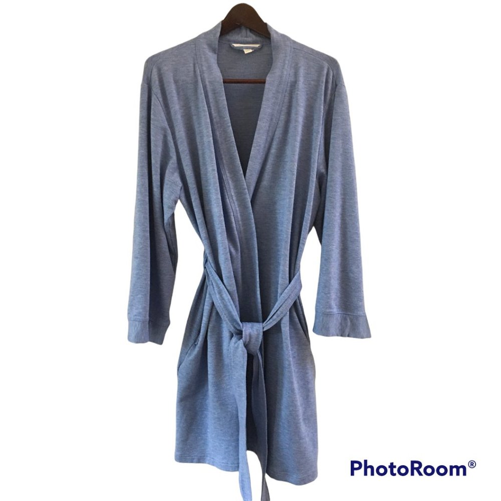 Charter Club powder blue jersey bathrobe